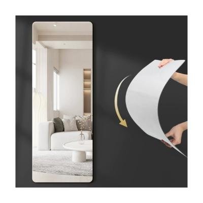 China Durable Factory wholesale Non Glass Waterproof Wall Sticker 2mm Thick Unbreakable Flexible Bathroom Mirrors Decoration for sale