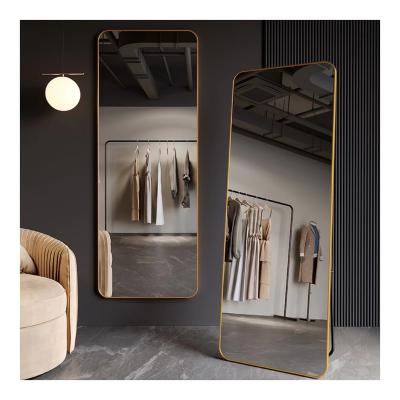 China Modern Factory Wholesale Home Decor Black Dressing Wall Mounted Floor Full Length Full Length  Aesthetic Bedroom Frame Mirrors for sale