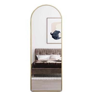 China Modern High Quality Simple Modern Black Arch Whole Body Safety Anti Explosion Home Decor Wall Mirrors for sale