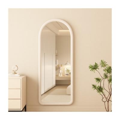 China Modern Arch Full Body Dressing Mirror Household Girl Bedroom Wall Hanging Mirror Light Luxury Vertical Large Plush Wall Mirror for sale