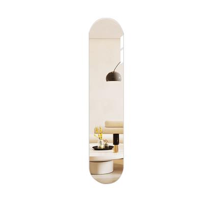 China Durable Wall Sticker Mirror Full Length Dressing Long Mirror Hanging Decorative Bathroom Wall Frameless Hanging Mirror for sale