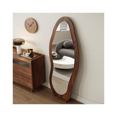 China Modern Custom Modern Design Large Full Length Wavy Mirror Big Irregular Shaped Bedroom Decor Wall Dressing Mirror Espejo Spiegel for sale