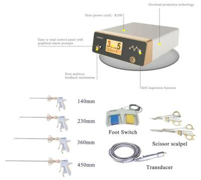 Chine Surgical Instruments Medical Ultrasonic Scalpel System For Cutting Hemostasis à vendre