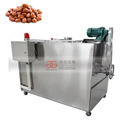 China Snack Factory Gas Type Small Portable Shell Peanuts Nuts And Gram Bean Roaster Peanut Drum Roasting Machine for sale