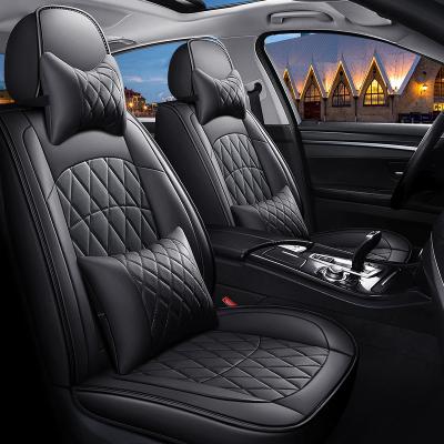 China Universal Car Seat Cover Drop Ship Faux Leather Car Seat Covers Full Set for sale