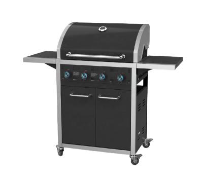 China Easily Assembled 4 Burner Gas Grill with LED Knob for sale