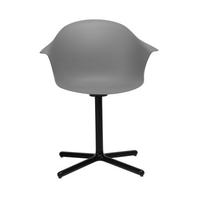 China Low Price Plastic Cheap Plastic Mid Back Ergonomic Gray Metal Frame Visitor Reception Desk Cooling Chair for sale