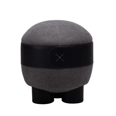 China Storage Ottoman Storage Stool With Wooden Legs Foot Stool Pouf Canvas Stool for sale