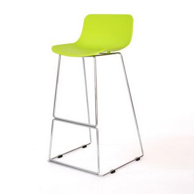 China Scandinavian Modern Plastic Steel Frame Kitchen Island Furniture Dining Bar Stool Counter Chair for sale