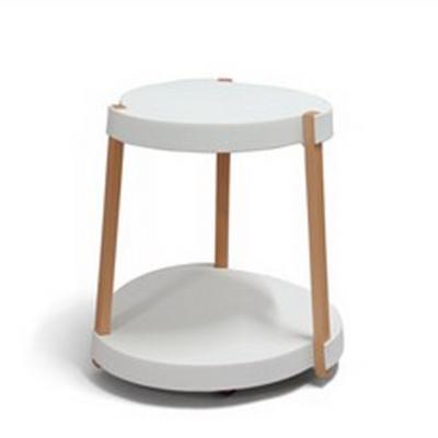 China Solid wood bedside table small round table small round sofa side table living room plastic Nordic modern simple modern simple table for sale