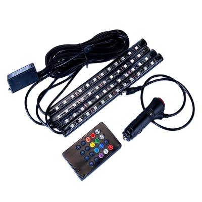 China Car Atmosphere DC 12V Car LED Atmosphere Light 5050 RGB Interior Decoration Light Ambient Lights For Car for sale