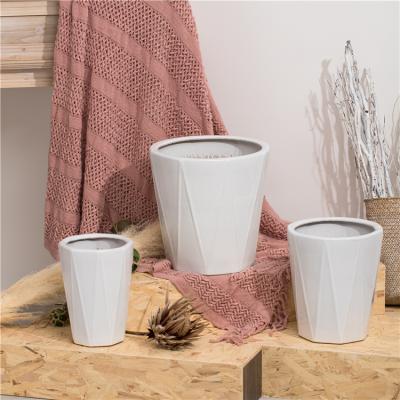 China 2021 Cheap Modern Home Decor Large White Porcelain Floor Indoor Outdoor Ceramic Set Large Large Flower Planters Pots for sale