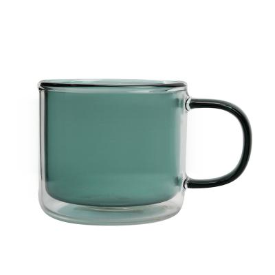 China 230ml Double Wall Viable Cup Good Quality Glass Cup Glass Coffee Mug for sale