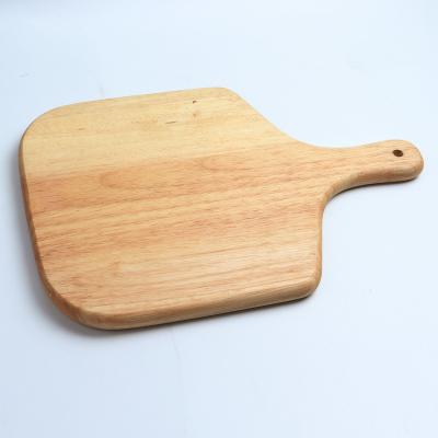 China CLASSIC Rubber Wood Cutting Board With Handle Pizza Serving Boards For Cheese Bread Fruit Meat Vegetable for sale