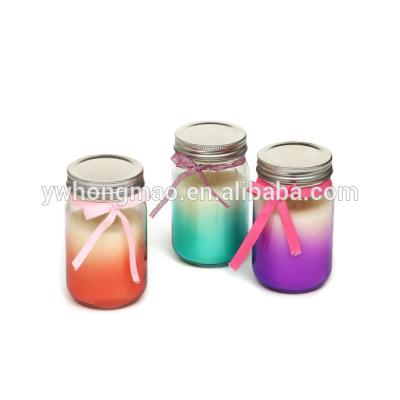 China home decoration candle glass jar with lid for sale