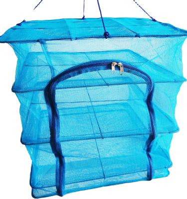 China Agriculture Portable Folding Food Fruit Durable Fish Drying Mesh Fishing Hanging Nets for sale