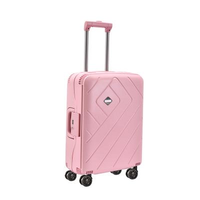 China The school\honeymoon background koffer of travel\etc. set OEM/ODM luxury high quality pp hardside spinner luggage trolley suitcase sets for sale