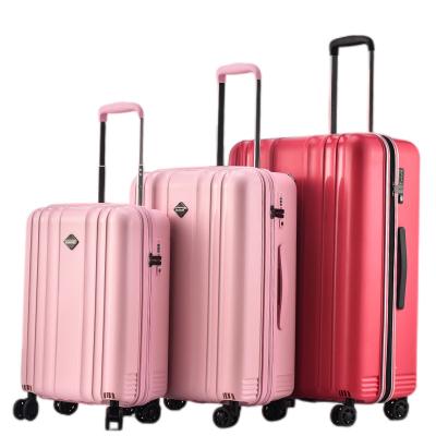 China The school \ background chinas of maleta de manija of the juego De 3 of the trip \ etc. buy vspink OEM/ODM PP factory wholesale rideable suitcase 3 piece hard shell luggage sets for sale