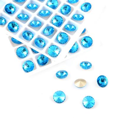 China High Quality Glass Round Crystal Fancy Glue On Pointback Rhinestone For Diy Jewelry Accessories for sale