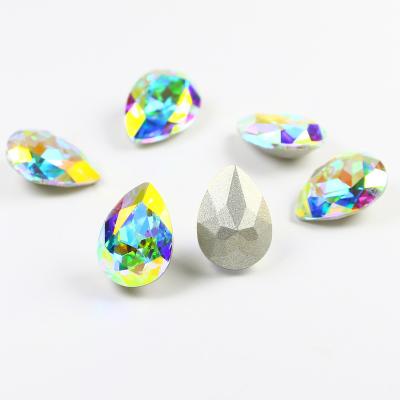 China Hot Selling Tear Point Pointback Strass Crystal Stones Crystal ab Glass Rhinestone Pointback for DIY Crafts Decoration for sale