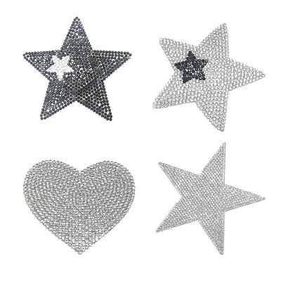 China Hot-selling Flatback Melting Glue Rhinestone Stickers Dress Rhinestone Glass Iron On Patches For Girls Clothing Accessories for sale