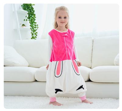 China Autumn And Winter Children's Sleeping Bag Baby Air Conditioning Clothes Flannel Breathable Home Clothes Baby Sleeveless Onesie Pajamas for sale