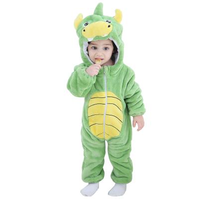 China 100% Polyester Children's Romper Animal One Piece Baby Big Flannel Romper for sale