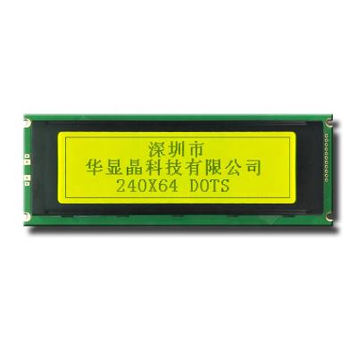 China HXJ 24064B Graphic Made In China 240X64(L)*65(W)Mono Yellow Green LCD 240*64 Graphics Display Module 180 for sale