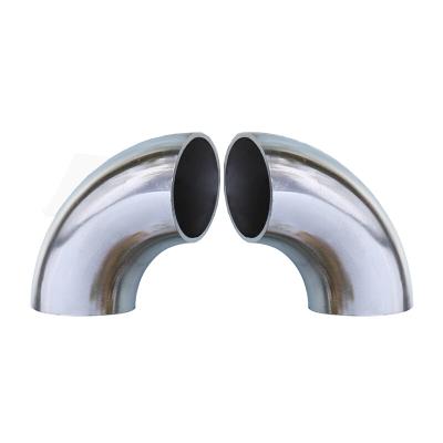 China 90 degree stainless steel food mirror or satin pipe fittings for stair railing for sale