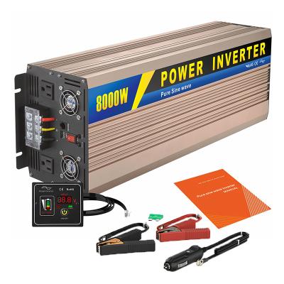 China 12v 24v 48V 8000W High Quality Pure Sine Wave Car Power Inverter With LCD Display For Car Home Appliance 61x20x15cm(LxWxH) for sale