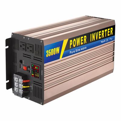 China 12V 24V 48V DC to 110V 220V AC 3500w Off Grid DC to AC Pure Sine Wave Power Inverter 44x20x15cm(LxWxH) for sale