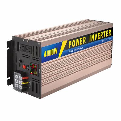 China DC Inverter Off Grid Frequanpure Sine Wave 12v 24v 48v High Power Inverter 4000w AC 110v 220v 44x20x15cm(LxWx15cm) for sale