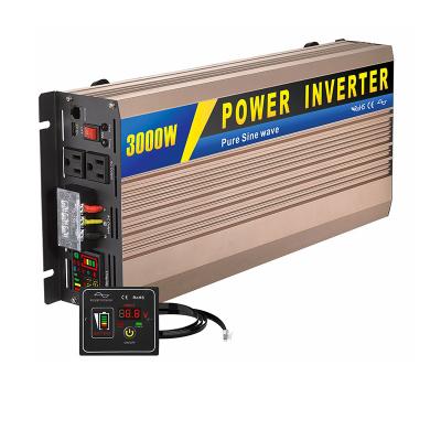 China Solar Power Inverter 12V/24V/48V Auto Identify Pure Sine Wave Inverter 3000W For Home Off Grid Inverter 48X19.9X8.4cm(LXWXH) for sale