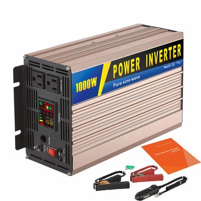 China Best Selling 12V 24V 48V 110V 220V 50Hz 60Hz 1000W DC/AC Modified Sine Wave Power Inverter For Vehicle Appliance 27.8X17X10.5cm(LXWXH) for sale