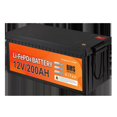 China 12.8V 200Ah lithium battery auto battery AGV rv golf cart battery lifepo4 battery 521*238*218 for sale