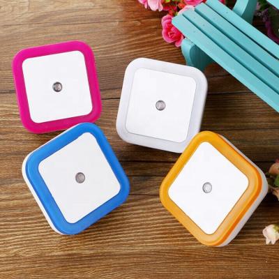 China Modern Creative Products Square Sensor Night Lights Baby Night Light Bedroom Light Kids Nursery Lamp With Euro Plug for sale