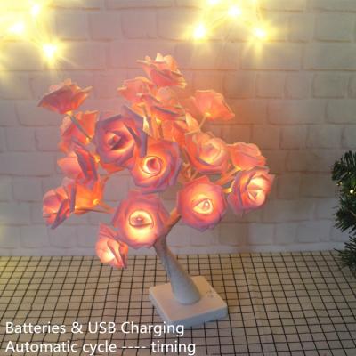 China Modern New Products Led Panel Light Romantic Rose Led Night Light For Room for sale