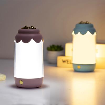 China Room Amazon Mini Colorful Light Bottle LED Rechargeable Night Light For Kids for sale