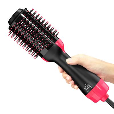 China 1000w OEM ODM Professional Round Hot Air Blow Dryer Brush Ionic Straightener Comb Electric Blow Dryer for Styling and Drying Brush for sale