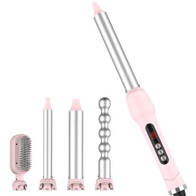 China Wholesale Professional 5 Barrel Automatic Curling Iron Magic Wand High Quality Hair Hesitate Hair Curling Curler PTC Fast Heating Wand for sale