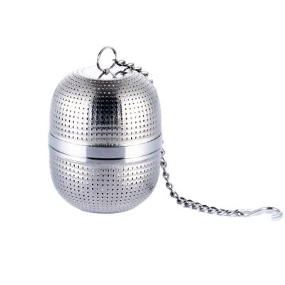 China 304 stainless steel sustainable tea filters for loose tea, with long chain for sale