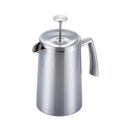 China 2020 Newest 1.2L Double Wall Stainless Steel Sustainable Coffee French Press for sale