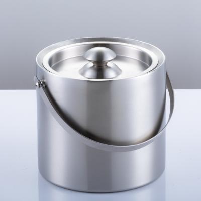 China Durable 3L Large Capacity Stainless Steel Double Wall Insulated Ice Bucket for sale