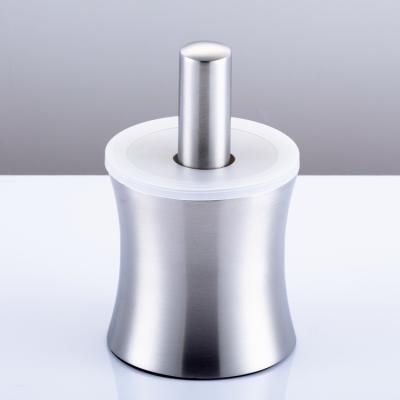 China Viable Size Form Stainless Steel Mortar And Pestle Grinder Spice Pill Crusher Set With Lid And Anti Slip Base for sale