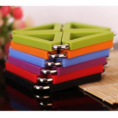 China Silicone&Stainless Steel Viable Mat Coaster Folding Tripod for Home Kitchen Heat Resistant, Non-Stick/Non-Slip, Insulated for sale