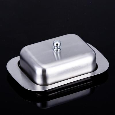 China Sustainable Stainless Steel Butter Dish With Lid for sale