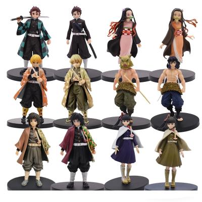 China Cartoon Toy Demon Slayer Kamado Nezuko Kamado Tanjirou Agatsuma Zenitsu PVC Action Number Model Toys for sale