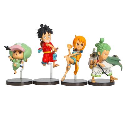 China Cartoon Toy Anime Kimono Kingdom 4-7cm Roronoa Zoro PVC New Year Gift Decoration Desktop Figure for sale