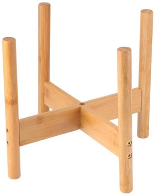 China Modern Easy To Install Adjustable Bamboo Plant Stand Holder, Simple Plant Stand Firm Flower Pot Stand for sale