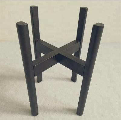 China American style plant adjustable modern wooden bamboo black stand for indoor and outdoor for sale